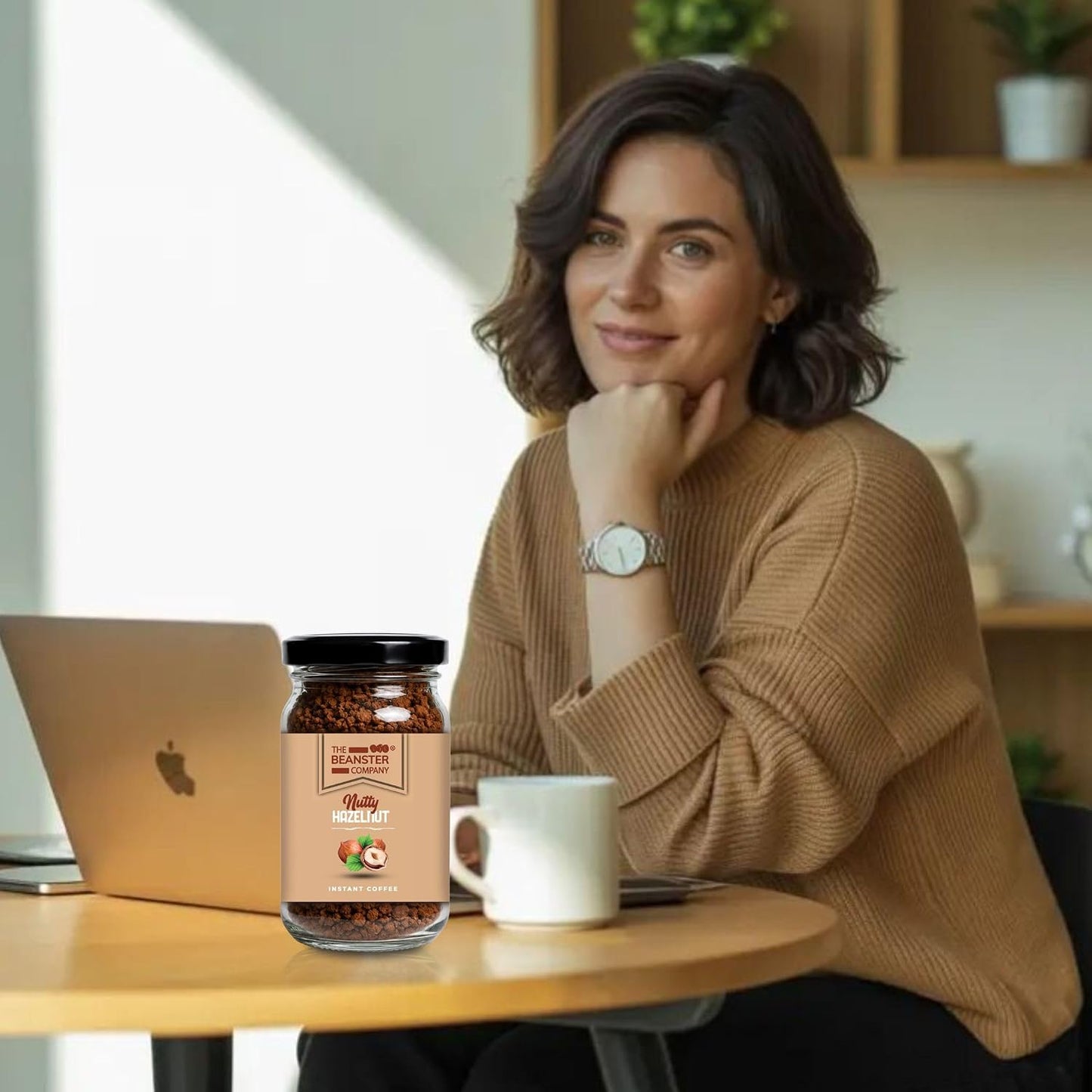 The Beanster Company Hazelnut Flavoured Instant Coffee, 50g