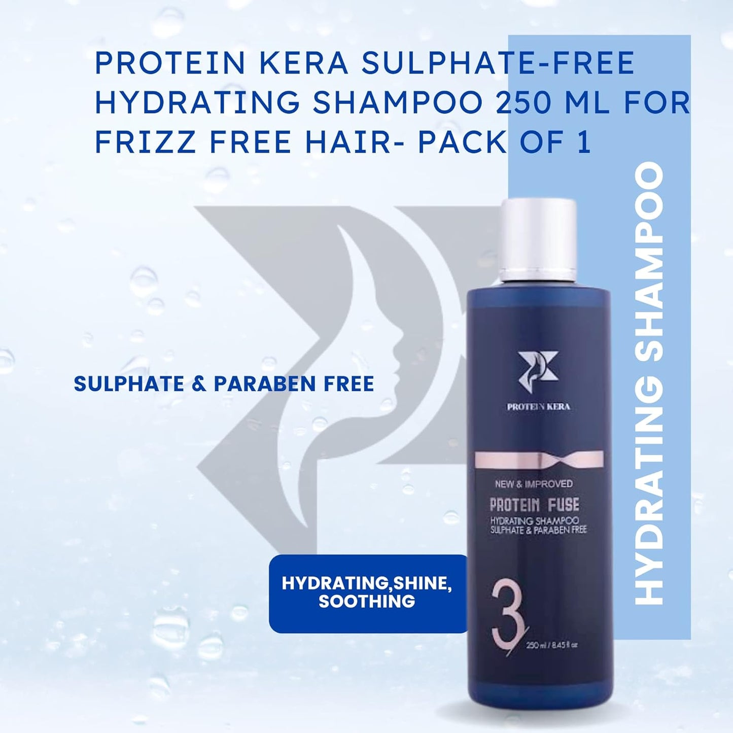 PROTEIN KERA Sulphate-Free Hydrating Shampoo 250 ML For Frizz Free Hair- Pack Of 1