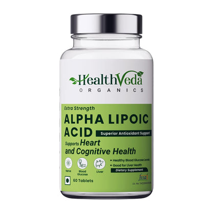 Zephivo HEALTH VEDA ORGANICS PRIVATE LIMITED Alpha Lipoic Acid 300Mg | 60 Veg Tablets | Boosts Liver Function, Maintains Healthy Blood Sugar, Antioxidant Support | For Both Men & Women