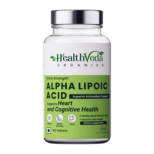 Zephivo HEALTH VEDA ORGANICS PRIVATE LIMITED Alpha Lipoic Acid 300Mg | 60 Veg Tablets | Boosts Liver Function, Maintains Healthy Blood Sugar, Antioxidant Support | For Both Men & Women