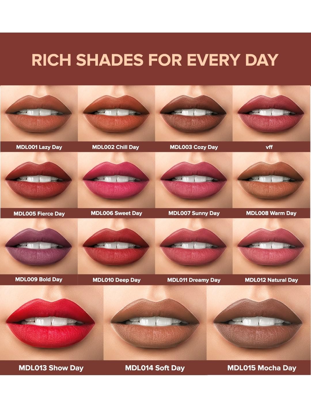 Daily Life Forever52 It's My Day Lipstick | Creamy Matte Lipstick for Bold, Long-Lasting Color | Highly Pigmented, Hydrating & Nourishing Formula (Mocha Day, 3.5g)