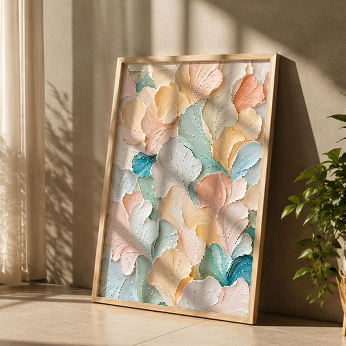 Floral Painting with Frame for Wall Decor | Modern Art Painting With Frame Home Decoration For Living Room Bed Room Hotel Wall Decor Digital Reprint (14X20 inch)