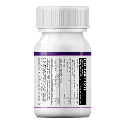 INLIFE ZMA (Zinc Magnesium Aspartate & Vitamin B6) For Men And Women | For Muscle Strength, Recovery, Sleep, Immune Support - 60 Tablets (Pack of 1)