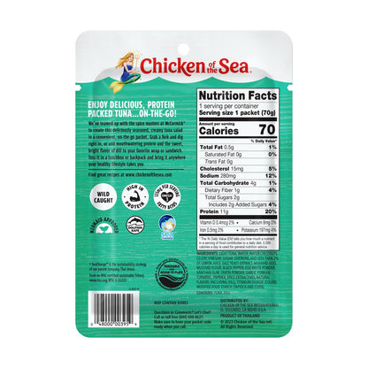 Chicken of the Sea Wild Caught Light Tuna, Dill Tuna Salad, 2.5 oz