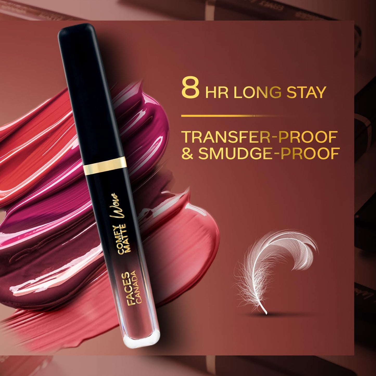 FACES CANADA Comfy Matte Wow Liquid Lipstick - Cocoa Crush 07 (Brown) 3.8ml | One Swipe Application | Highly Pigmented | Comfortable Wear | Glides Smoothly | Long Lasting | Transferproof