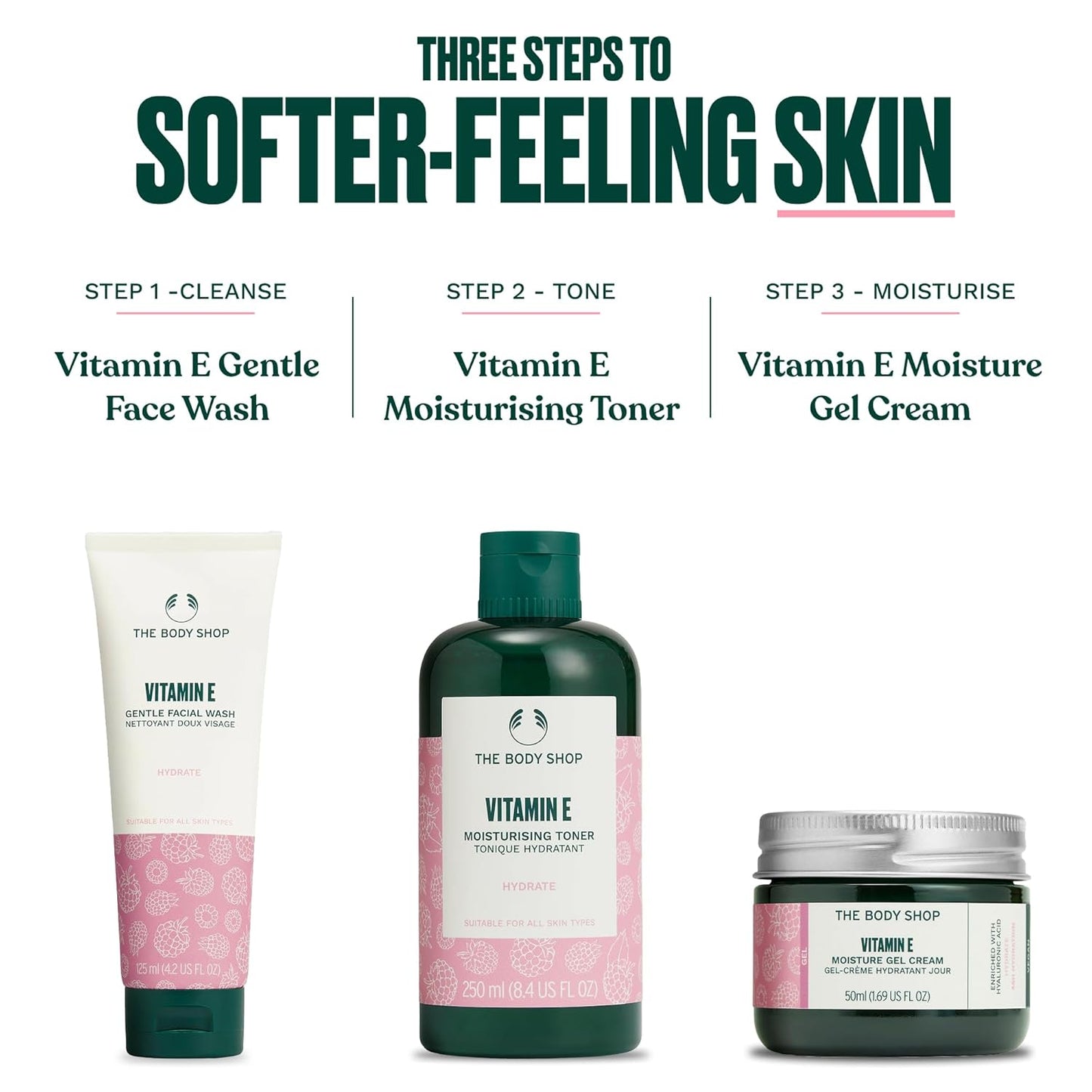 The Body Shop Vitamin E Gel Moisture Cream, 50 ML - Suitable For Combination Skin | 48 Hr Hydration