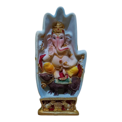 Ganesha Ganesh Ganpati Gajanan Statue Idol Murti Gift Item Decorative Showpiece Multicolor Polyresin Pack of 1 (B009)