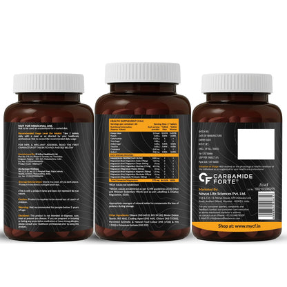 Carbamide Forte Magnesium Supplement with Magnesium Glycinate, Citrate & Complex Supplement with 7X Strength | 2000 mg per Serving | 120 Tablets