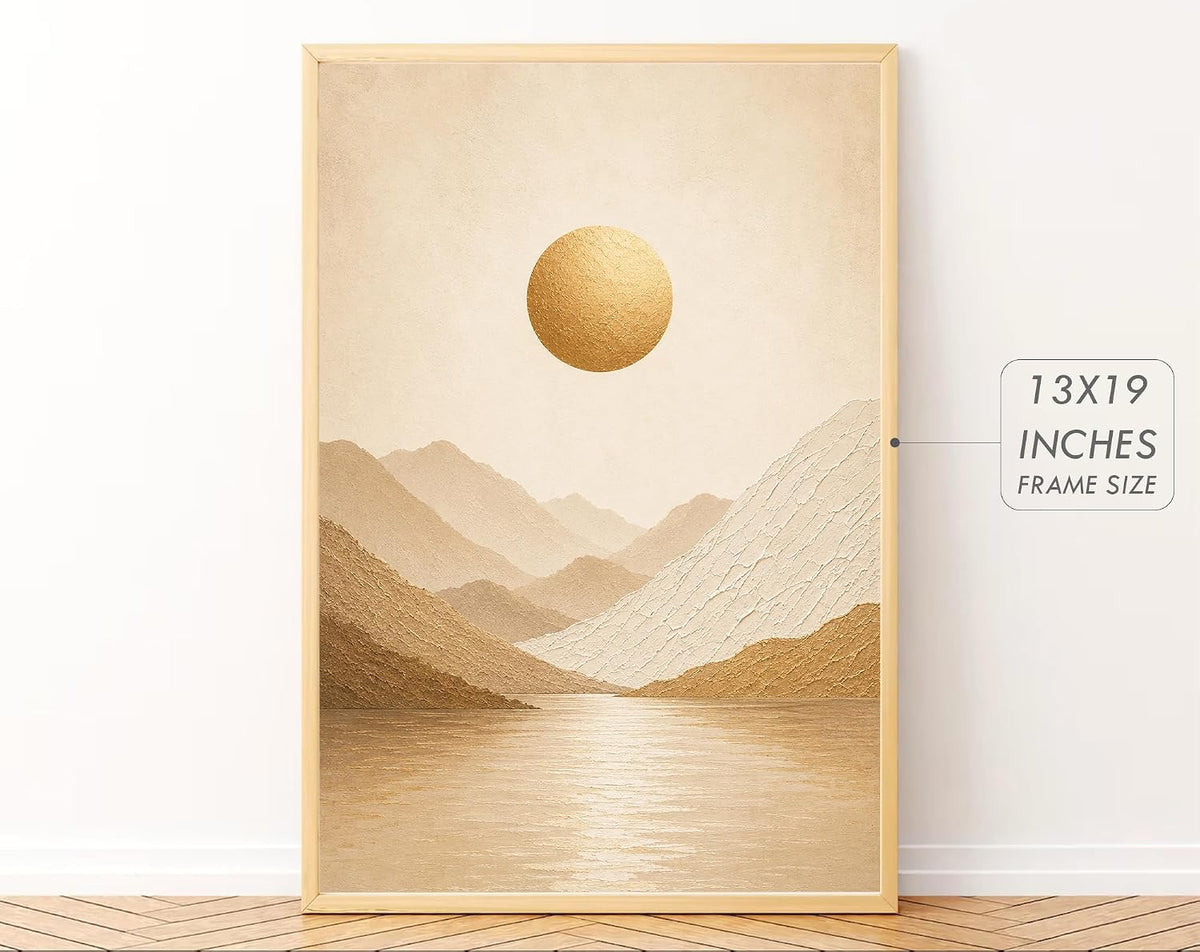 Big Modern Framed Posters Wall Decor Paintings For Living Room, Bedroom/Big Paintings For Wall Decoration, Frames For Wall Decor Set of 3 (13x19 Inches) (Sun Rise)