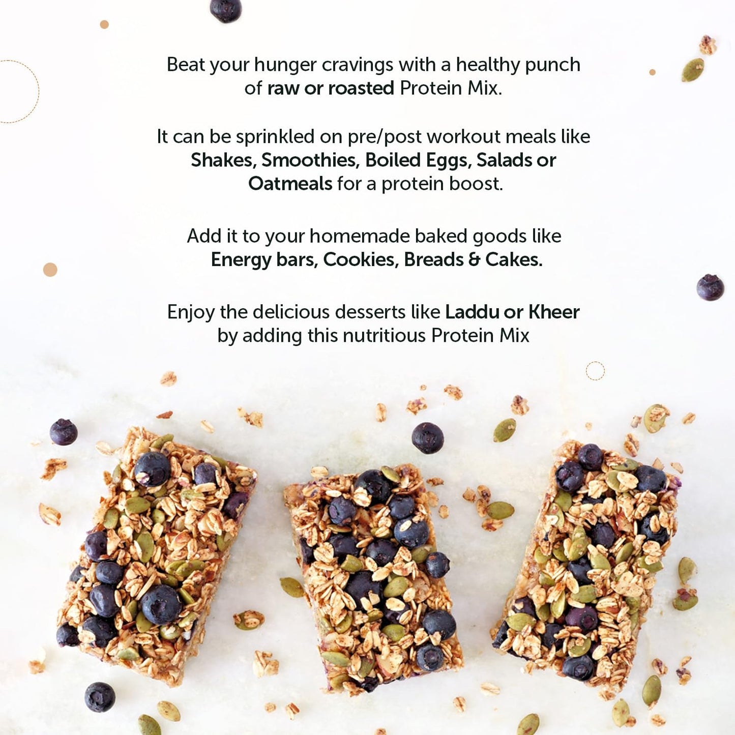 Neuherbs 3-in-1 Raw & Unroasted Protein Seeds Mix 200gm | Diet Snacks | Super Seeds Mix For Eating | Healthy Food For Weight Management