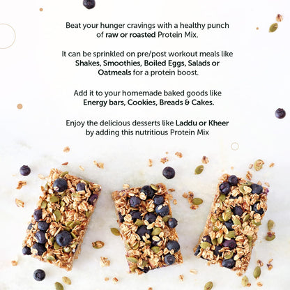 Neuherbs 3-in-1 Raw & Unroasted Protein Seeds Mix 200gm | Diet Snacks | Super Seeds Mix For Eating | Healthy Food For Weight Management