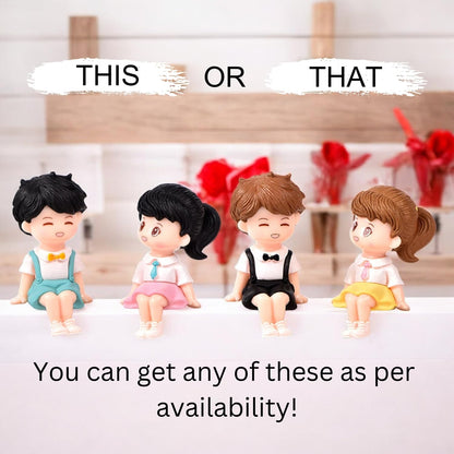 Mini Couples Romantic Gift for Girlfriend Boyfriend Figurines and Valentine Decoration Items Showpiece for Valentines Gift Miniature Set for Living Room Bed Room Decoration
