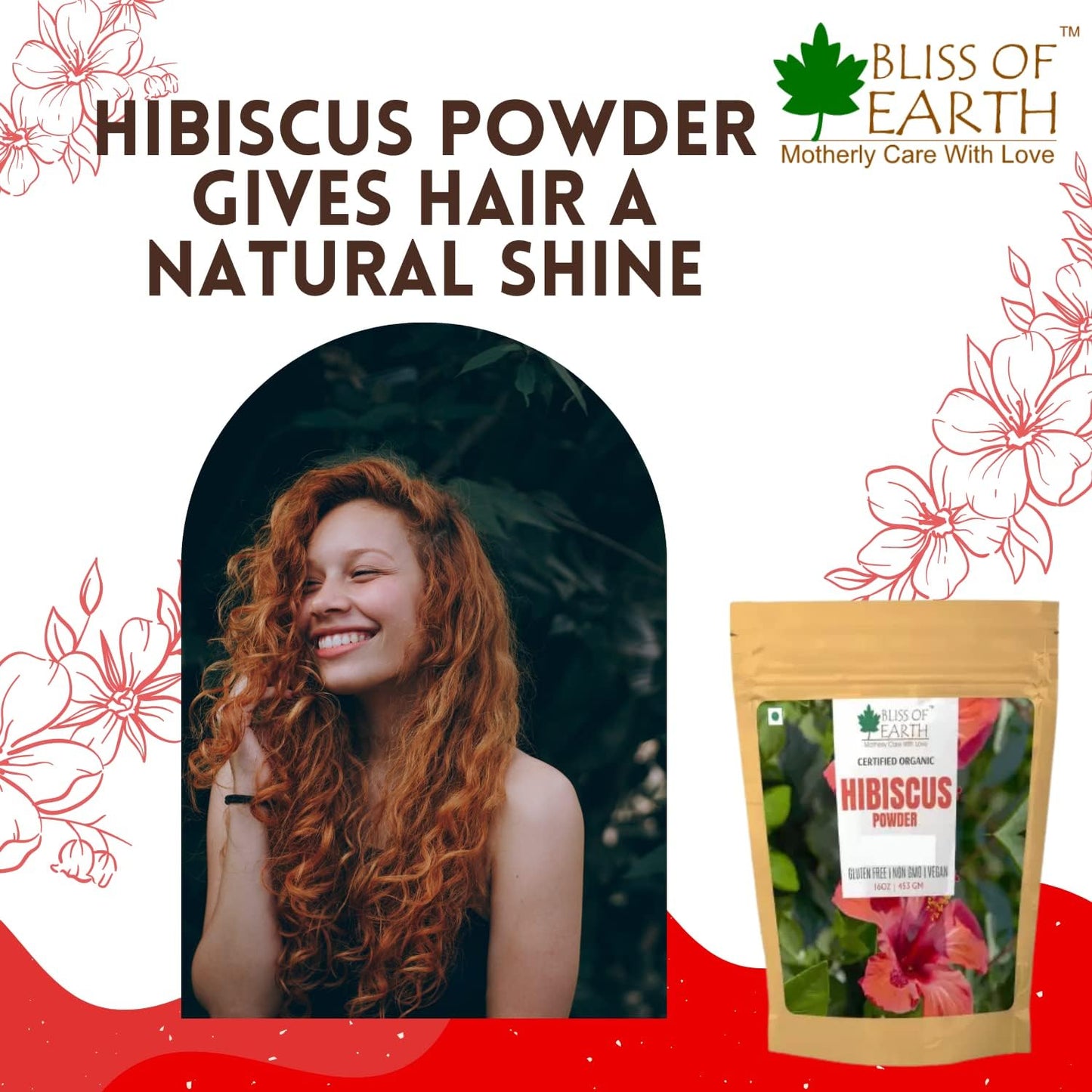 Bliss of Earth Amla Reetha Shikakai Bhringraj Hibiscus Powder – Natural Hair Growth & Hair Mask – 100gm Each, Pack of 5