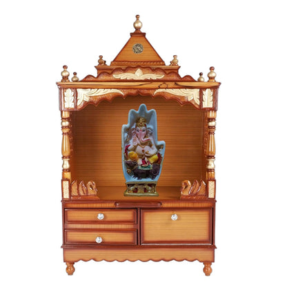 Ganesha Ganesh Ganpati Gajanan Statue Idol Murti Gift Item Decorative Showpiece Multicolor Polyresin Pack of 1 (B009)