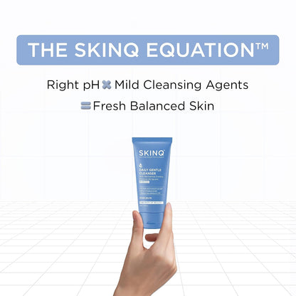 SKINQ Daily Gentle Cleanser | Niacinamide Face Wash with Evening Primrose Oil & Glycerin |Removes Dirt in 1 Wash | In-Vivo Tested | No SLS, No Parabens | For All Skin Types | Dermat Formulated | 50ml