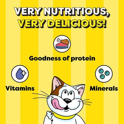 Temptations MixUps Cat Treats, Chicken & Salmon Flavours, 75g – Two Irresistible Flavours in One Pack, Crunchy Outside Soft Inside, Goodness of Protein, Vitamins & Minerals, Resealable Pouch