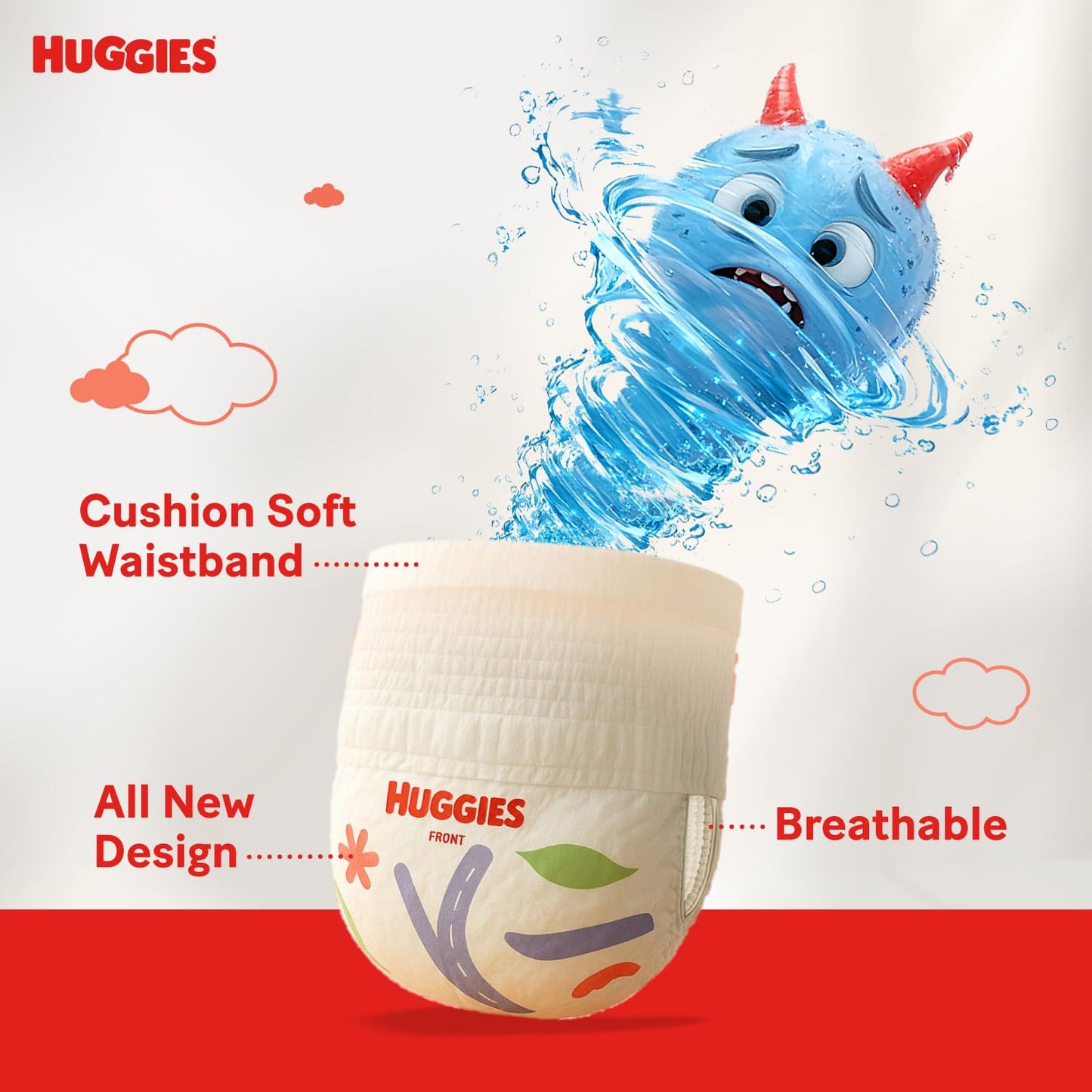 Huggies Complete Comfort Wonder Pants | Pant Style Baby Diapers Extra Large Size (XL), 56 Count | India's Fastest Absorbing Diaper, Prevents Diaper Rash, Ideal for 12 to 17 Kgs