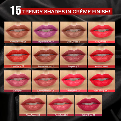 FACES CANADA Weightless Creme Finish Lipstick - Imperial Plum (Plum), 4g | Creamy Finish | Smooth Texture | Long Lasting Rich Color | Hydrated Lips | Vitamin E, Jojoba Oil, Shea Butter, Almond Oil
