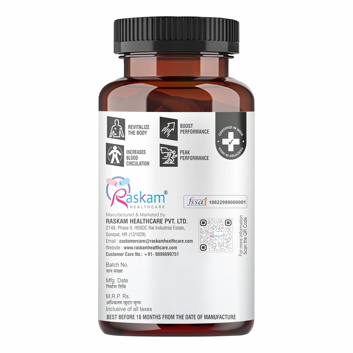 Men's Performance Booster 60 - Capsules - Improve Muscle Strength & Performance, Boost Energy for Men