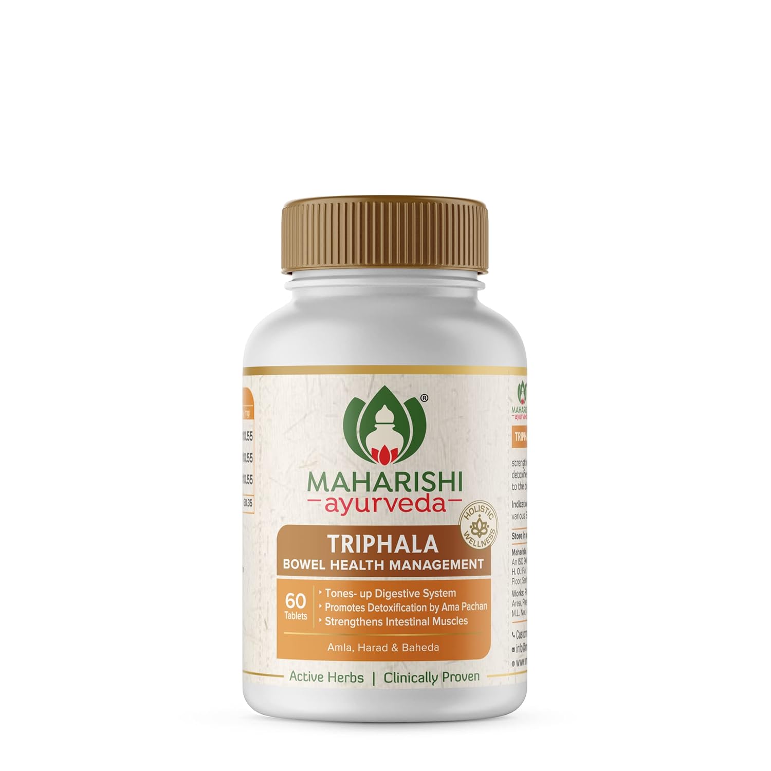 Zephivo Maharishi Ayurveda Triphala Tablets 1000mg | Supports Healthy Digestion | Improves Bowel Wellness| Relieves Constipation | Pure Herbs Used |100% Ayurvedic
