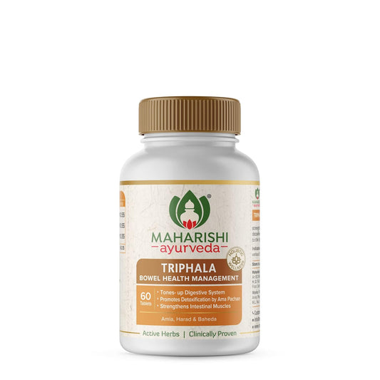 Zephivo Maharishi Ayurveda Triphala Tablets 1000mg | Supports Healthy Digestion | Improves Bowel Wellness| Relieves Constipation | Pure Herbs Used |100% Ayurvedic
