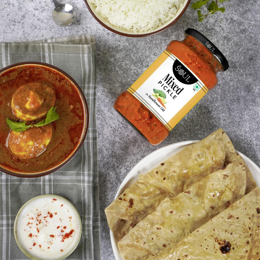 Soul Mixed Pickle 380g - Flavorful Blend in Sunflower Oil