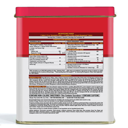 MuscleBlaze Biozyme Shred, 90 Tablets, with Thermogenic, Metabolism, Weight Management, Carbohydrate Blocker and Diuretic Blends & MB Energy Pro | Supports Weight Management & Boosts Metabolism