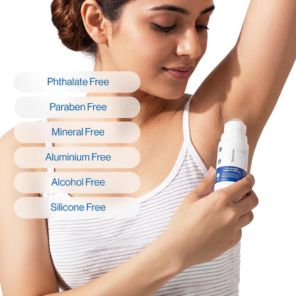 Be Bodywise 6% AHA BHA Underarm Roll On Deodorant, 50ml | 1% Mandelic, 4% Lactic, 1% Salicylic Acid | Prevents Body Odour & Fades Pigmentation for Even Tone Skin | Alcohol & Aluminum Free | Watermelon