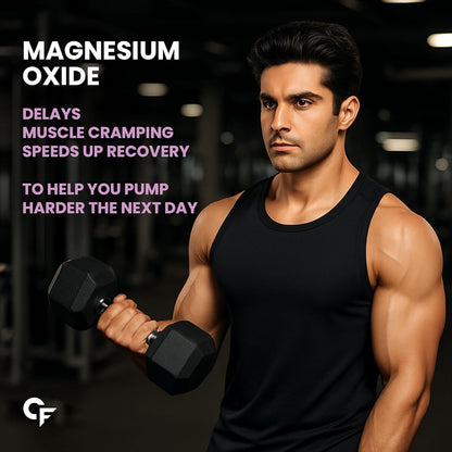 Carbamide Forte Chelated Magnesium Citrate Oxide Supplement | Triple Magnesium Supplement Supports Bones Muscles & Nerves 1382.91mg Per Serving - 60 Veg Tablets