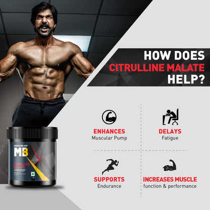 MuscleBlaze Citrulline Malate Powder(Unflavoured,100 G)| Supports Endurance & Muscle Pump,1 Count,50 Servings