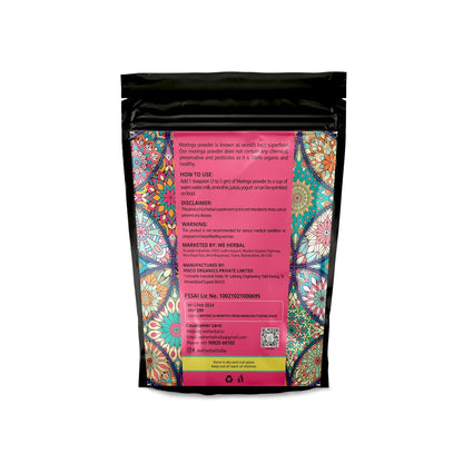 WE HERBAL Organic Moringa Powder 250gm, Natural Drumstick Leaf Powder, Helps Reduce Bad Cholesterol, Rich in Vitamins Minerals and anti-oxidants, improves digestion and metabolism , Supports Immunity, increase Energy levels and Overall Wellness