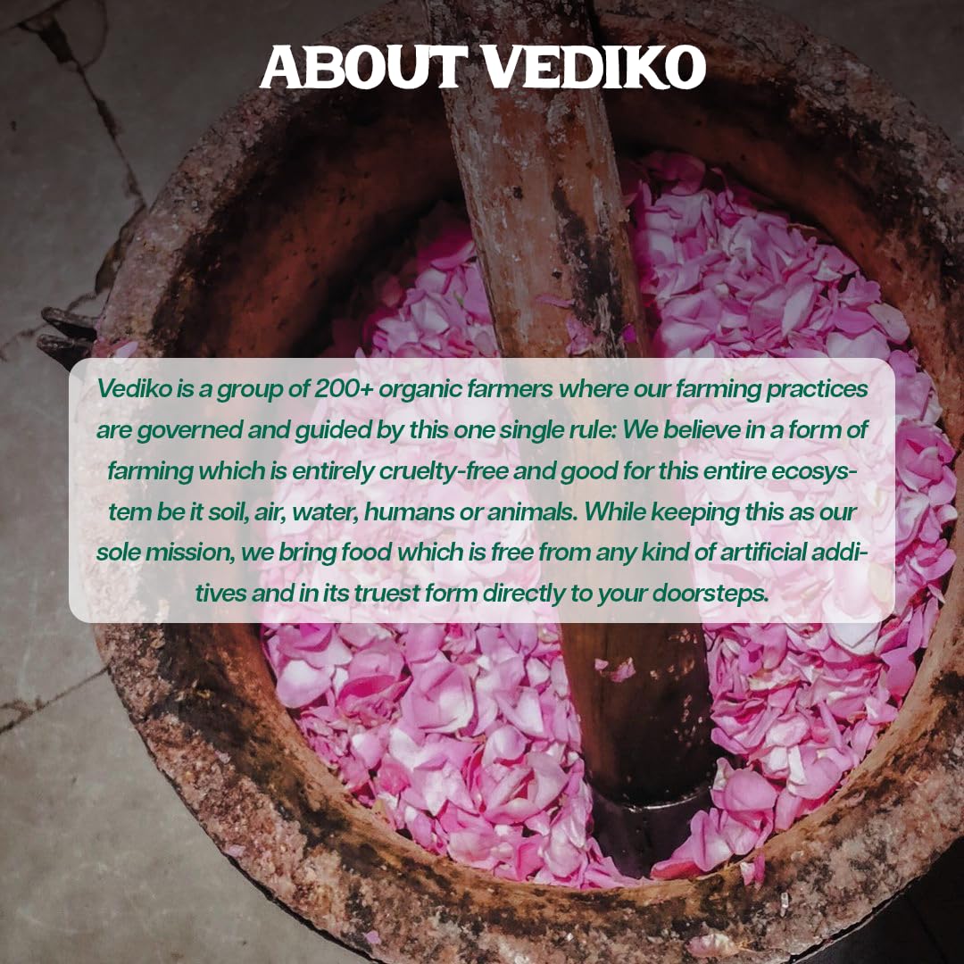 Vediko Origins Gulkand 350Gm|100% Sun-Cooked Pure Rose Petal Jam With No Artificial Flavors|Good For Gut Health|Sweetened With Raw Sugar (Mishri)|Improves Digestion|Natural Coolant|A Healthy Dessert
