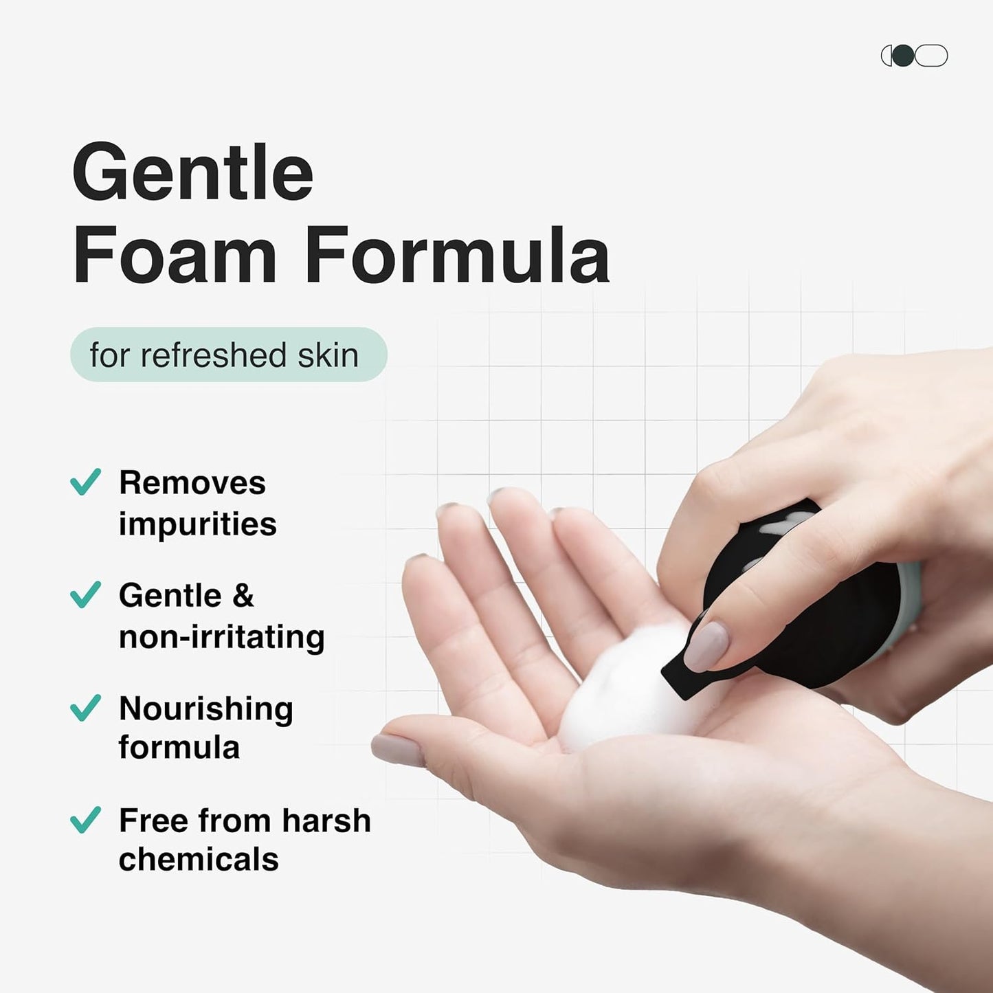Cureskin Gentle Cleanse Brightening Face Wash with Lactic Acid AHA Foam Face Wash for Women and Men | Face Wash for Men and Women,100 ml (Pack of 1)