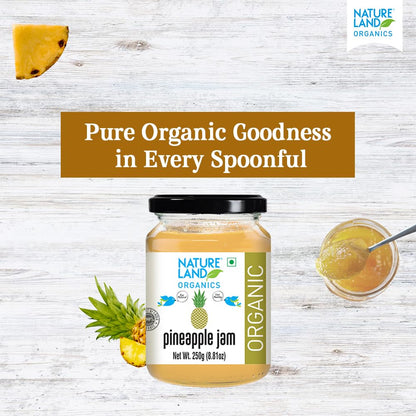 Natureland Organics Pineapple Jam 250gm - Healthy Organic Jams
