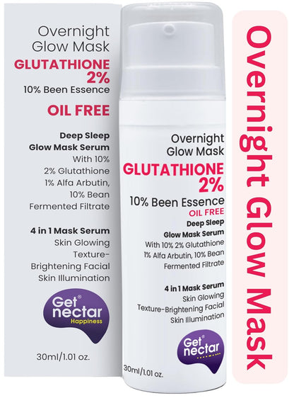 Get Nectar Overnight Glow Mask with glutathione 2% on a white background