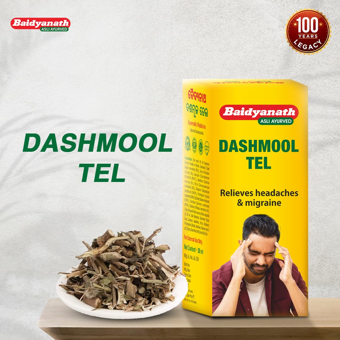 Baidyanath Dashmool Tel - 50ml | Ayurvedic Nasal Oil for Wellness, Herbal Blend for Traditional Use, Panchakarma & ENT Care