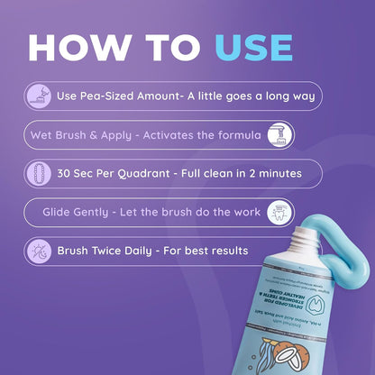 ORACURA® Fresh Breath Natural Toothpaste (Coconut & Blue Spirulina) | Fights Bad Breath & Promotes Oral Balance | Fluoride-Free, SLES-Free | 75g