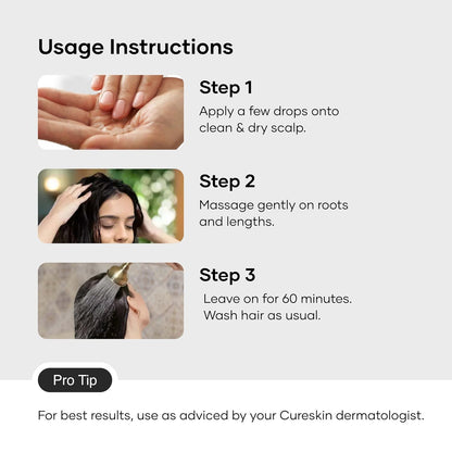 Cureskin Follicular Hair Oil | Nourishes & Strengthens with Annatto, Buriti, Brazil Nut and Coconut Oil (100 ml)