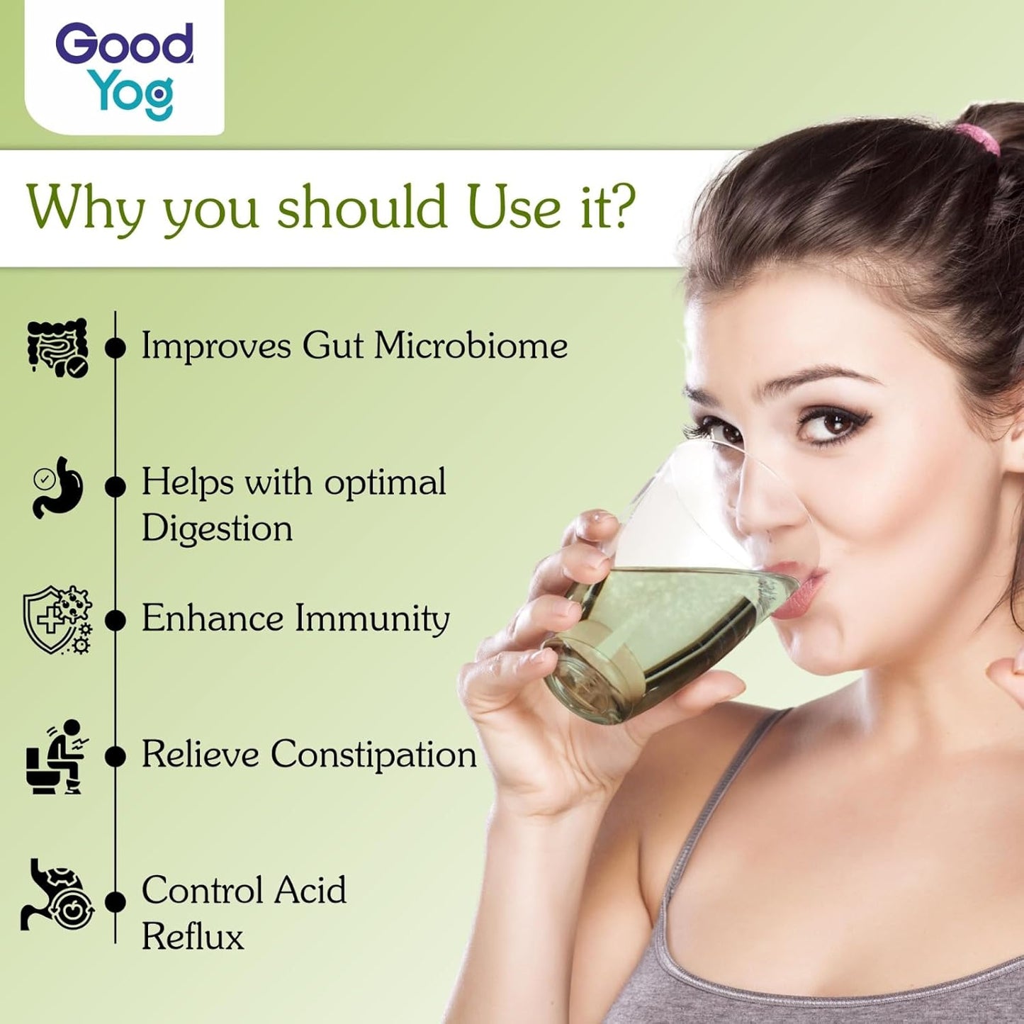 GoodYog Probiotics + Prebiotics Effervescent Tablets with No Added Sugar | For Acidity Relief, Gut Helath & Improved Metabolism | 18 Billion CFU Soy Free, Gluten Free Supplement for Men & Women - 20 Tablets