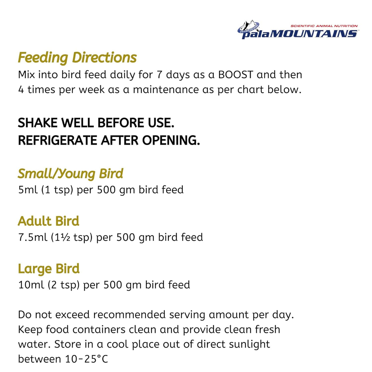 Palamountains My Beau Avian Liquid Vitamin & Omega Supplement for Birds, High Absorption (99.5%), Enhances Feather & Skin Health, Digestion, & Vitality – Scientifically Formulated, 300ml