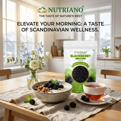 NUTRIANO Premium Dried Blackberries 250g | Whole Natural Dried Blackberry | No Added Sugar | Rich in Dietary Fiber | Healthy Snack for Smoothies, Yogurt, Oatmeal, Baking & Trail Mix