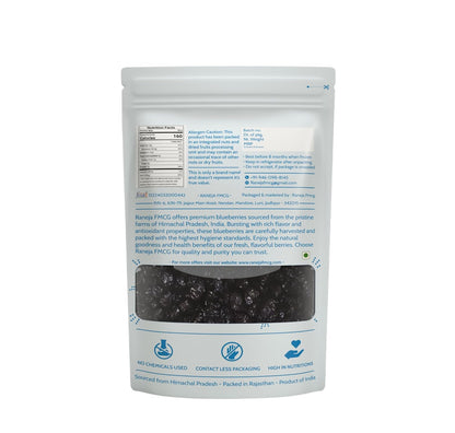 RANEJA 100% Natural Premium Blueberries Without added Sugar | Dried Seedless Blueberries | Dry Fruits | Healthy & Tasty Whole & Dried Blueberry | Rich In Calcium And Vitamin K | Non-GMO(200gm)
