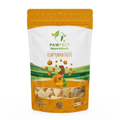 Pawfect Treats Nature's Munch Freeze-Dried Finest Pumpkin Treats for Dogs | Hypoallergenic Dog Treats, Grain-Free | Healthy Dog Treats (20 G),All Life Stages