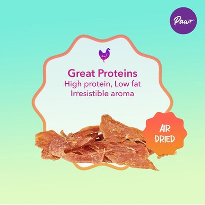 Pawr4Cats Zoomy Cat Treats | Classic Chicken Jerky | 50 GMS | Air Dried | No Preservatives,All Life Stages
