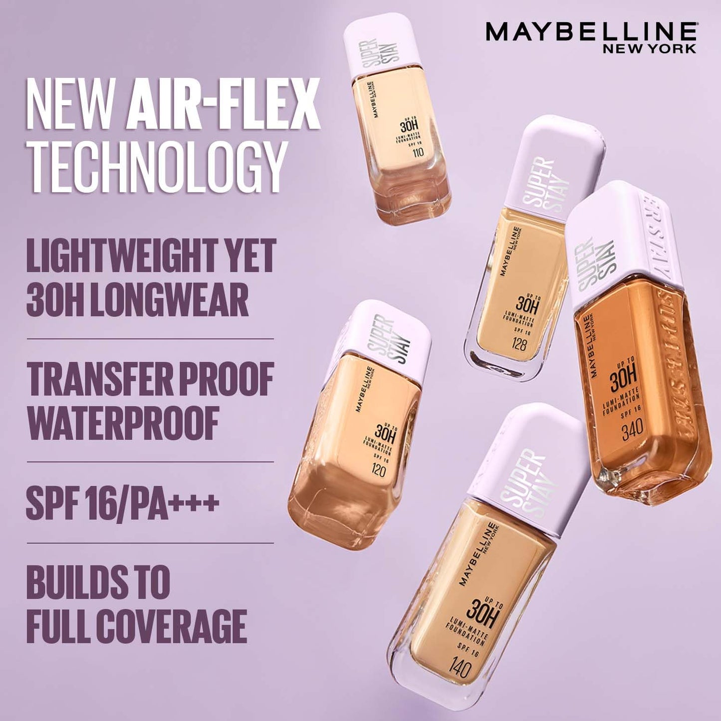 Maybelline New York Super Stay Lumi-Matte Liquid Foundation - 128, Up To 30H Long Wear, Water & Transfer Proof. SuperStay Lumi-Matte Liquid Foundation comes with Non-comedogenic & Vegan Formula | 35ml