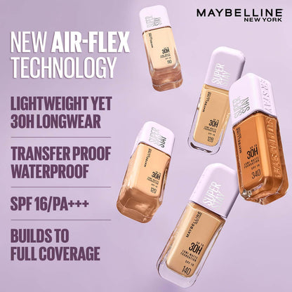 Maybelline New York Super Stay Lumi-Matte Liquid Foundation - 128, Up To 30H Long Wear, Water & Transfer Proof. SuperStay Lumi-Matte Liquid Foundation comes with Non-comedogenic & Vegan Formula | 35ml