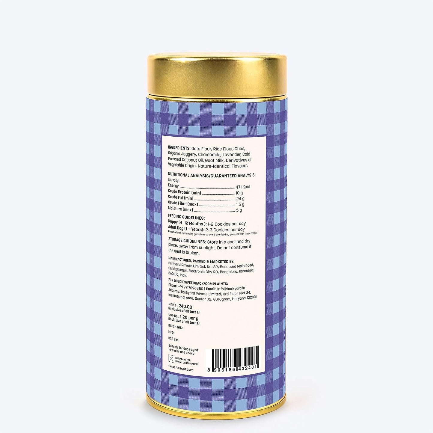 Yummy in My Tummy by HUFT Snooze Time Chamomile & Lavender Dog Biscuits – 200 gm | Calming Gluten-Free Vegetarian Treats for Puppies & Adult Dogs | Crunchy & Healthy Snack for All Breeds Dogs