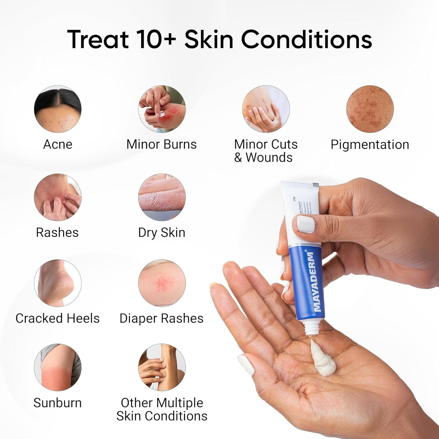 Multipurpose Herbal Cream 25g (Pack of 2), Gentle & Chemical Free Triple Action Healing Cream, Ideal for First-Aid, Minor Cuts, Wounds & Burns