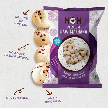 MOM - Meal of the Moment, Roasted Premium Raw Makhana, 100g | Gluten Free | Anti Oxidants | MSG Free | Zero Trans Fat | No added Preservatives and No artificial Flavours