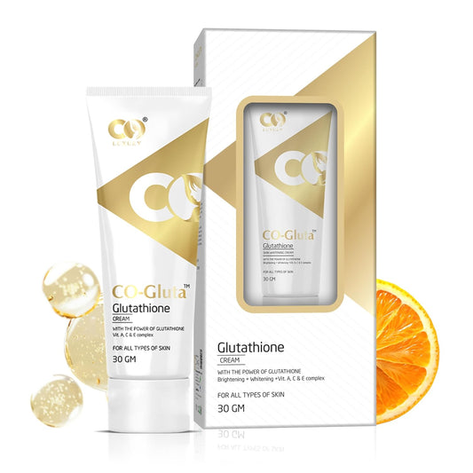 CO LUXURY Glutathione Skin Cream with Kojic Acid & Vitamin C | Reduce Dark spots & Hyperpigmentation | Glutathione Cream for Men & Women, 30gm